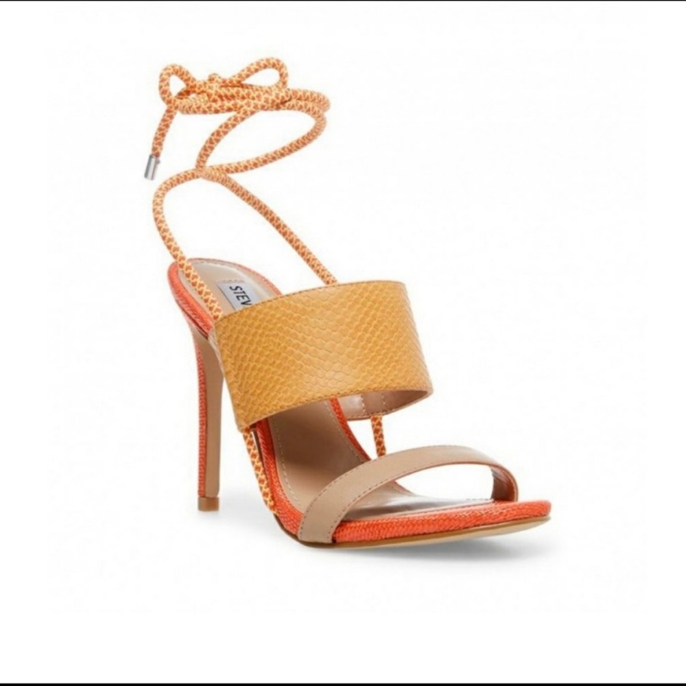 STEVE MADDEN orange tie around heels